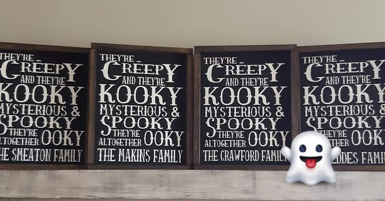 Addams Family Halloween Sign