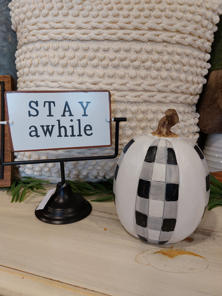Reversible Sign Stay Awhile/ Gather Together