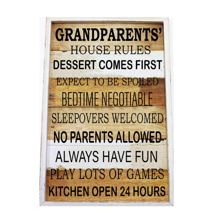 GRANDPARENTS RULES SIGN *SALE 50% OFF*