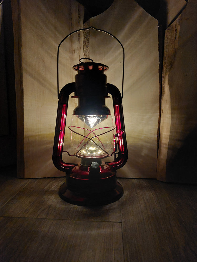 Lantern- Metallic Red LED light