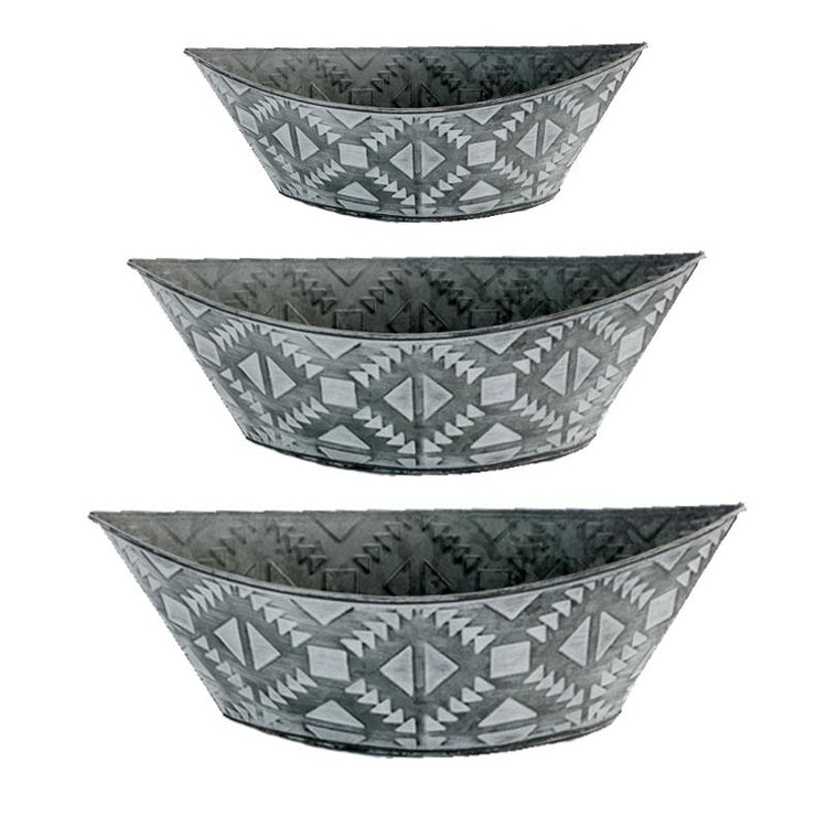 Set of 3 Oval Planters